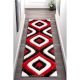Modern Red Geometric Living Carpet